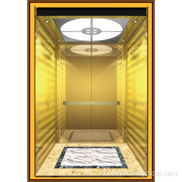 Golden Mirror Passenger House Panoramic Cargo Observation Residential Lift